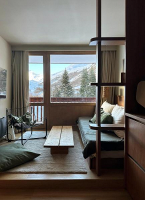 Les Barmettes Appart rénové avec vue, parking et skis aux pieds
